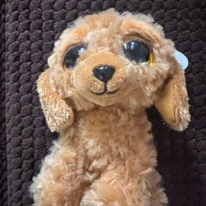 Ty Tan Plush Puppy with Big Eyes